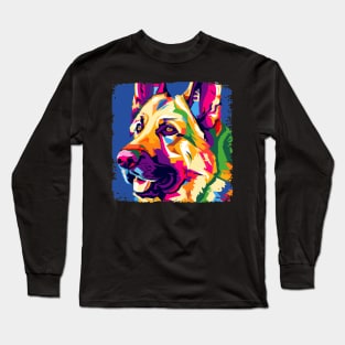 German Shepherd Dog Pop Art - Dog Lover Gifts Long Sleeve T-Shirt